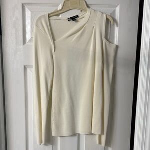 INC International Concepts Cream Knit Top